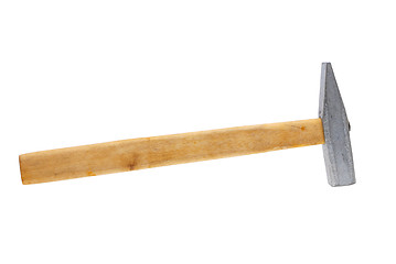 Image showing Hammer with the wooden handle.