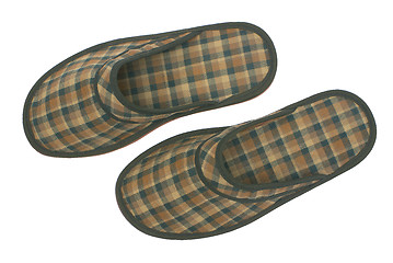 Image showing Men room slippers.