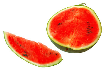 Image showing Watermelon and a piece of watermelon.