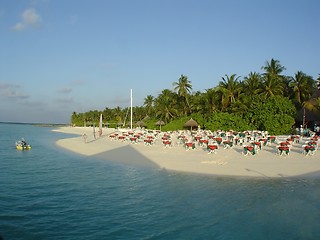 Image showing dinner at beach