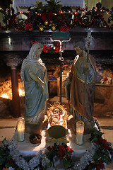 Image showing Nativity scene, Haifa, Stela Maris church