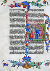 Image showing Illustration in an old bible book