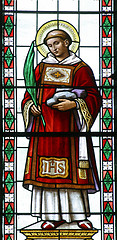 Image showing Stained glass, Saint Stephen