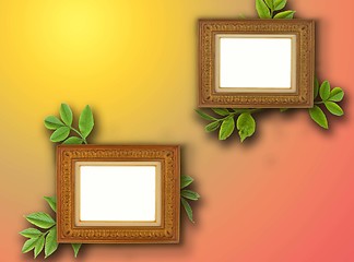 Image showing frames on color background