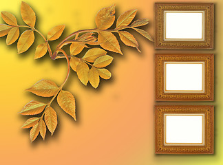 Image showing frames on color background