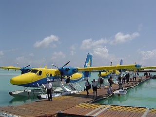 Image showing maldives airplane