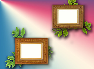 Image showing frames on color background