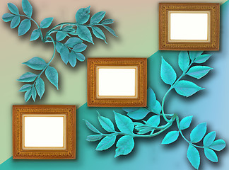 Image showing frames on color background