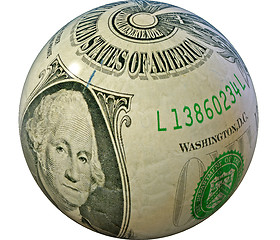 Image showing concept - Globe made of dollar banknotes