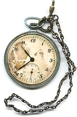 Image showing old  pocket watch with chain