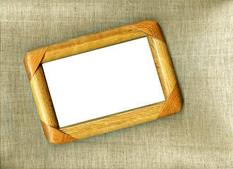 Image showing wooden frame on canvas 