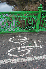 Image showing Cycleway on the bridge  