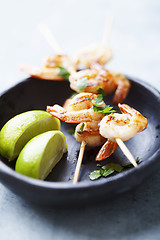 Image showing grilled prawns