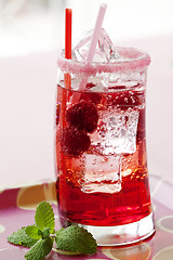 Image showing raspberry soda
