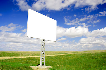 Image showing Blank Billboard in field