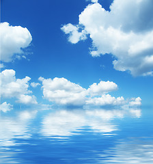 Image showing cloudscape with  sea