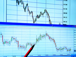 Image showing Business chart on monitor