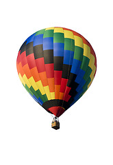 Image showing Colorful hot-air balloon on white