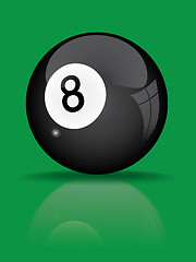 Image showing black billiard ball