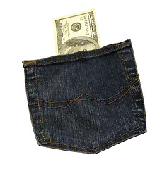 Image showing cash in a pocket       