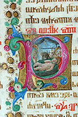 Image showing Illustration in an old bible book