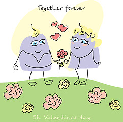 Image showing cute valentine`s day card