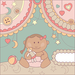 Image showing vector cute baby card