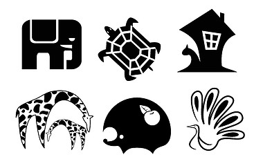 Image showing set of animal icons