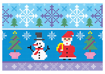 Image showing christmas embroidery seamless background
