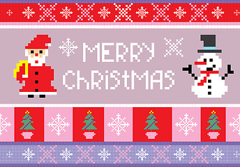 Image showing christmas embroidery seamless background