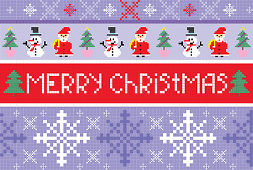 Image showing christmas embroidery seamless background