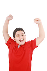 Image showing Portrait of happy child isolated on white background 