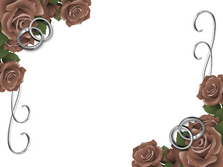 Image showing wedding rings and roses