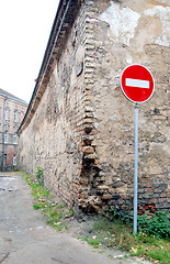 Image showing Roadsign brick in Oldtown 