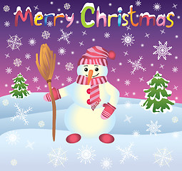 Image showing card with snowman