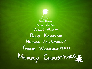 Image showing green christmas card