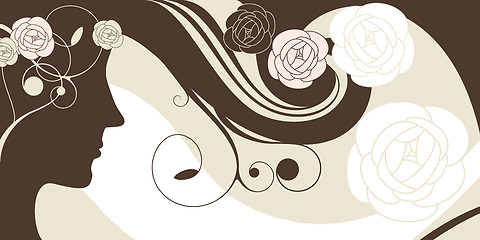 Image showing girl vector background