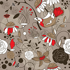 Image showing seamless floral background