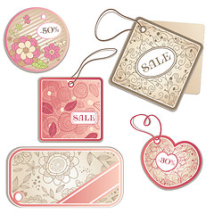 Image showing set of different discount tags