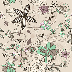 Image showing seamless floral background