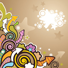 Image showing colorful cartoon background