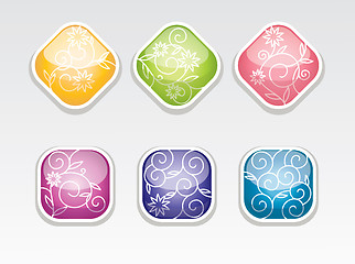 Image showing cute vector glossy buttons