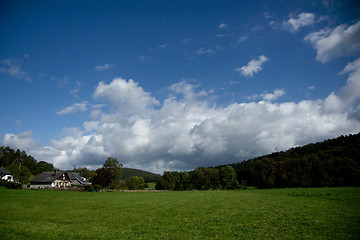 Image showing Wallonia landscape and town