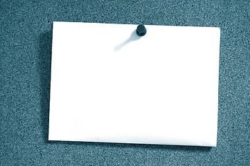 Image showing empty sheet paper with push pin