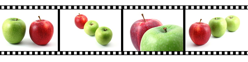 Image showing collection of fruits with film strip