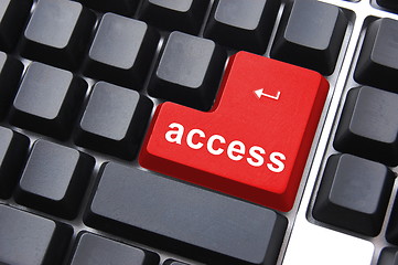 Image showing red access button