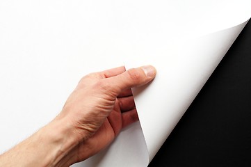 Image showing paper and hand