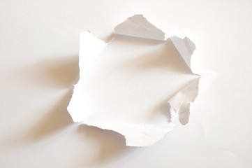 Image showing hole in paper