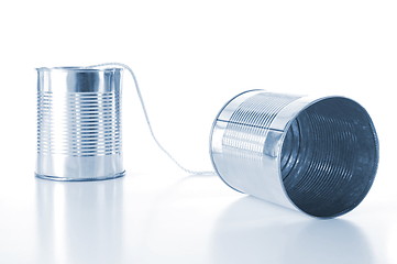 Image showing tin can phone