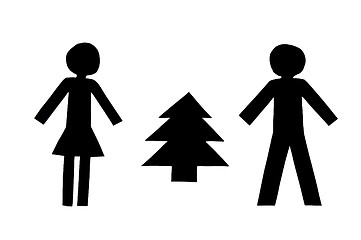 Image showing xmas couple